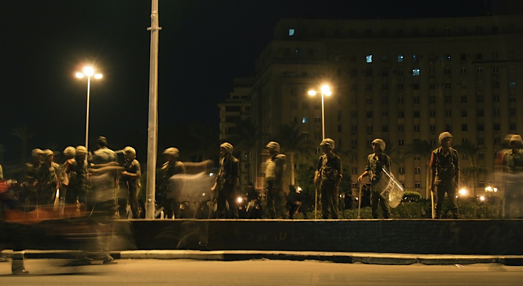 Polizist*innen bei einer Demonstration in Kairo, Foto von Johannes Gunesch