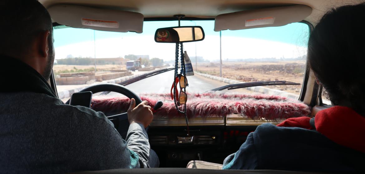 Taxifahrt in Assuan, Ägypten. Foto: Filiz Yildirim, 2022.