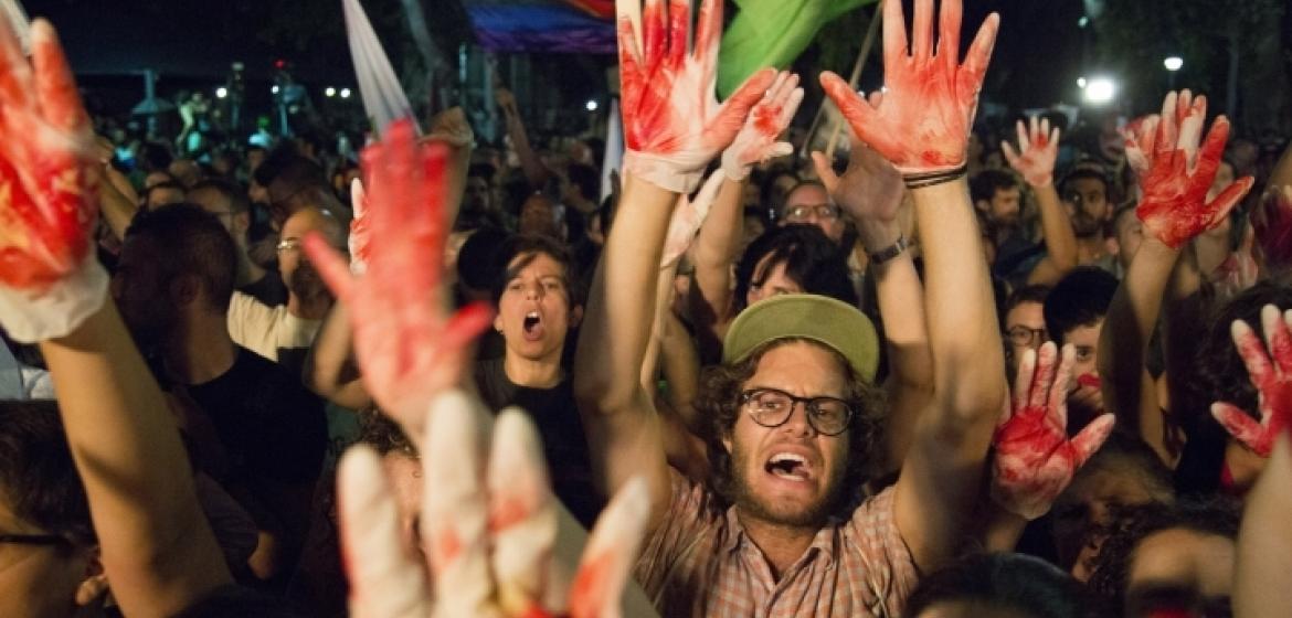 Protest gegen Rassismus und Homophobie in Tel Aviv am 1. August 2015. Foto: Keren Manor / Activestills.org (C)