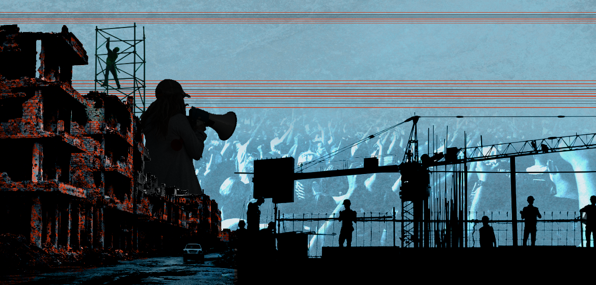 The neoliberal orientation of the reconstruction process exacerbates social conflicts. Graphic: Dominik Winkler.