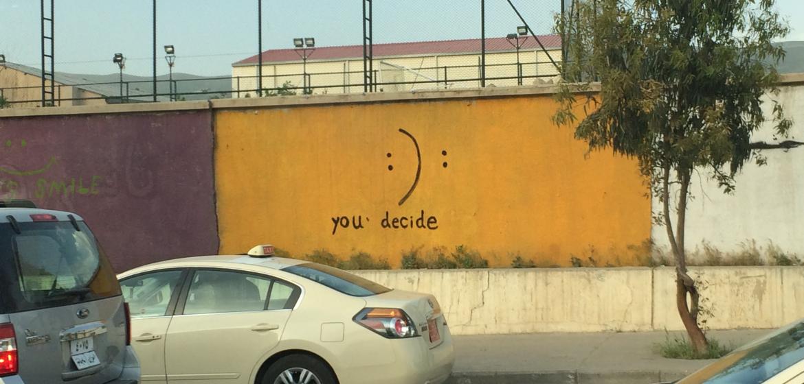 Graffiti in Silêmanî, Mai 2017. Foto: Daniel Walter