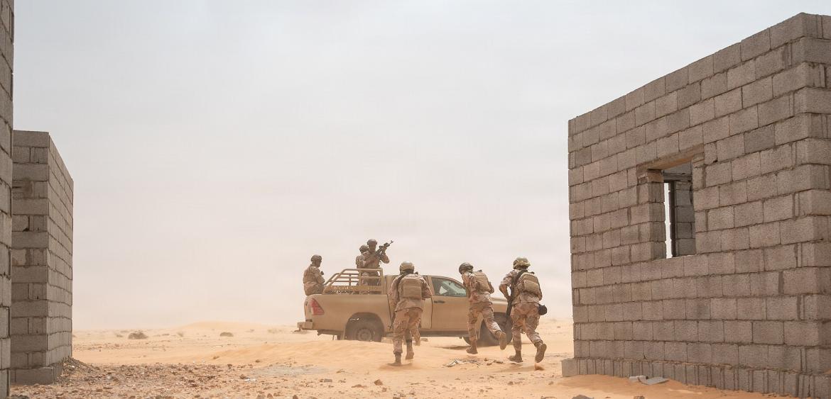 Libysche Streitkräfte bei Manöver in Sirte, Ost-Libyen. Foto: U.S. Air Force, Dylan Murakami, 2026.