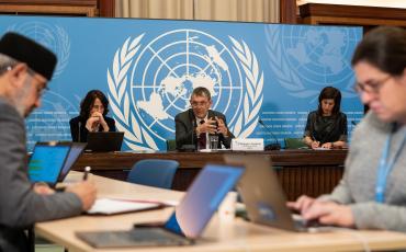 Philippe Lazzarini, Leiter des UNRWA, am 24. Januar 2023 während einer Pressekonferenz im Palais der Vereinten Nationen in Genf. Foto: Srdjan Slavkovic/UN (CC BY-NC-ND 2.0) 
