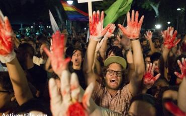 Protest gegen Rassismus und Homophobie in Tel Aviv am 1. August 2015. Foto: Keren Manor / Activestills.org (C)