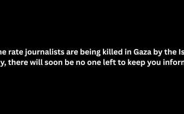 Bei der Anzahl der Journalist:innen, die derzeit in Gaza durch die israelische Armee getötet werden, wird es bald niemanden mehr geben, der Sie auf dem Laufenden halten kann.