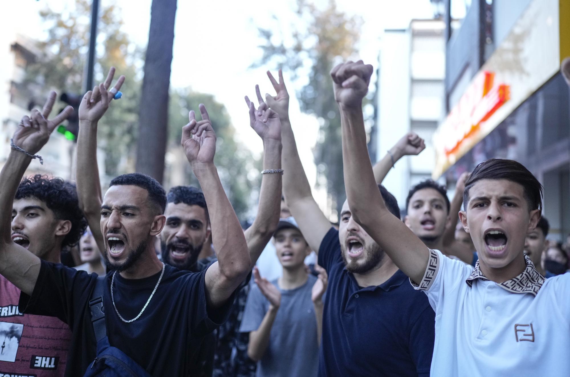 Proteste auf den Straßen Marokkos. Foto: Mosaab Elshamy.