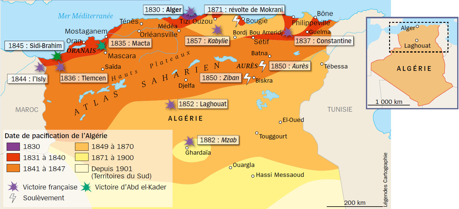 Bild: « D’une ville à une colonie », de Légendes Cartographie, publiée dans L’Histoire n°406 (décembre 2014), p. 85.